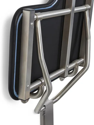 Vista 7 de Asiento de ducha plegable para zurdos de 26 x 22.5 pulgadas, para montaje en pared, compatible con ADA