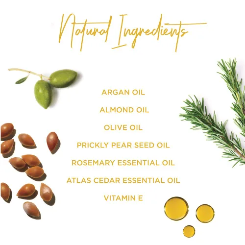 Vista 2 de Suero para el cabello 100% orgánico Nutural Vitality Argan Oil Serum con aceite esencial de romero y cedro atlas. Domina el cabello rizado