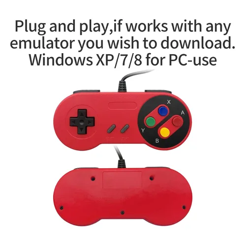 Vista 2 de COIORVIS usb Snes controller Wired Controller for Switch USB controller for PC Emulator Game Mobile Controller for NES wired Joypad Game for