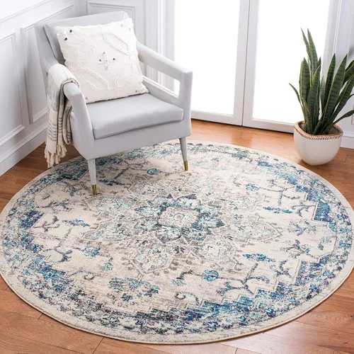 Vista 80 de Safavieh MAD473E - Tapete con diseño de medallón desgastado, bohemio elegante, colección Madison, no suelta pelos, fácil de cuidar, alto tránsito