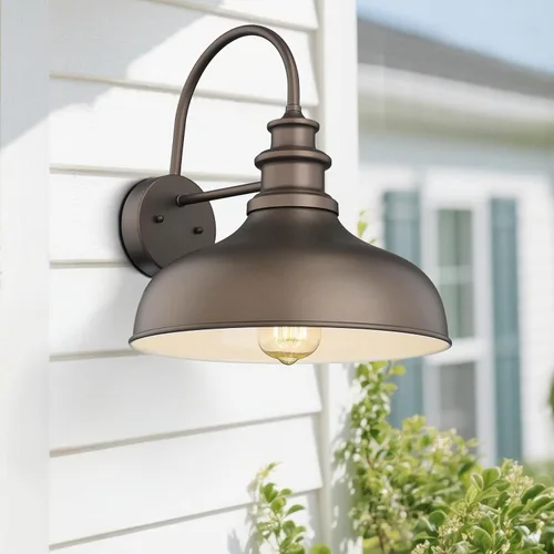 Vista 5 de Bestshared Luz de granero para exteriores, enchufe E26, luces de pared para exteriores, resistente a la intemperie, iluminación exterior industrial
