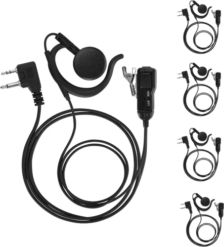 Vista 8 de Auricular VOX para Midland GXT1000VP4 Walkie Talkie 2 vías Radio auricular clip auricular con micrófono PTT LXT500VP3 GXT1050VP4 GXT1000XB