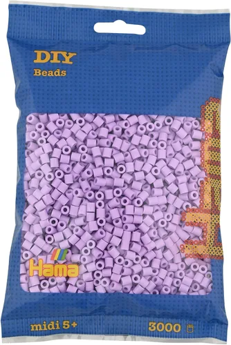 Vista 9 de Hama Perlen 201-49 Iron-On Beads Bag with Approx. 3000 Midi Craft Beads with Diameter 5 mm in Azure Blue, Creative Craft Fun for Young and Old