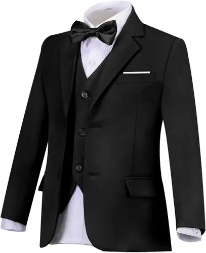 Vista 5 de Conjunto de trajes formales para niños con camisa de vestir y corbatín