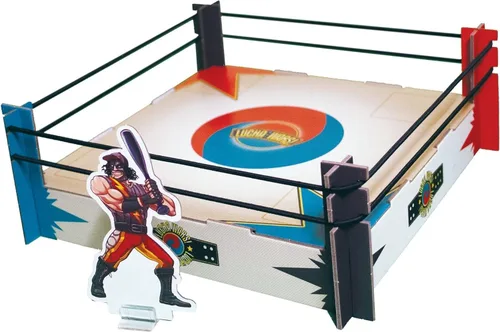Vista 4 de Lucha Wars - Juego de mesa Luchador Mexican Wrestling Dice Rolling Fun para familiares, niños y adultos, a partir de 6 años, 1-8 jugadores, 30