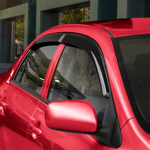 Vista 2 de Voron Glass - Protectores de lluvia con cinta adhesiva extra duraderos para Toyota Corolla 2009-2013, deflectores de ventana, viseras de Para