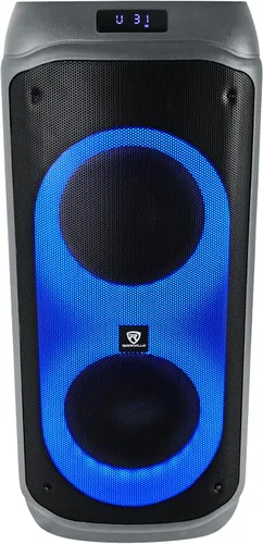 Vista 2 de Rockville BASS Party 8 Altavoz Bluetooth portátil dual de 8 pulgadas, pico de 2000 W/400 W RMS, modos LED, enlace TWS, para fiestas y eventos al