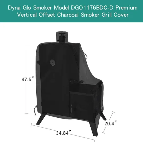Vista 3 de Stanbroil Cubierta para parrilla Dyna Glo Smoker Modelo DGO1176BDC-D Premium Vertical Offset Charcoal Smoker
