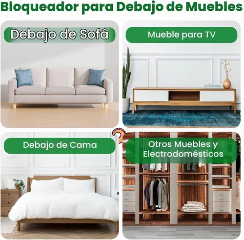 Vista 9 de ECOHomes - Correa elástica para debajo del sofá, bloqueador de juguetes (9 pies por 3 pulgadas)