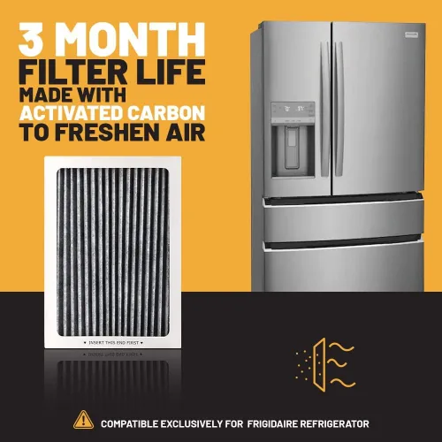 Vista 6 de VNF02 Frigidaire Electrolux - Filtro de aire de repuesto (paquete de 2) carbón activado, resistente al olor para EAFCBF, PAULTRA, RAF1150
