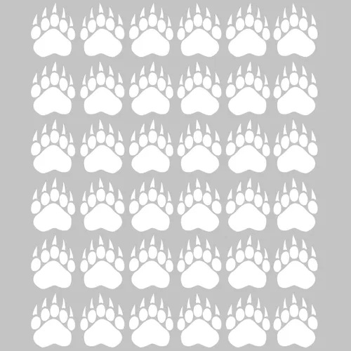 Vista 9 de VWAQ Calcomanías de suelo con estampado de huellas de oso, calcomanías de pared para despegar y pegar, 36 unidades (negro)