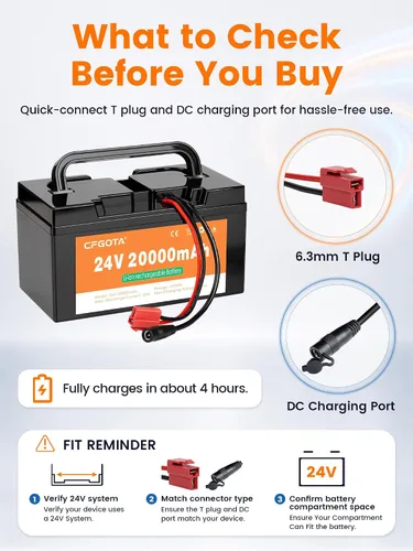 Vista 5 de Batería de litio de 24v 20Ah para juguetes y autos de paseo