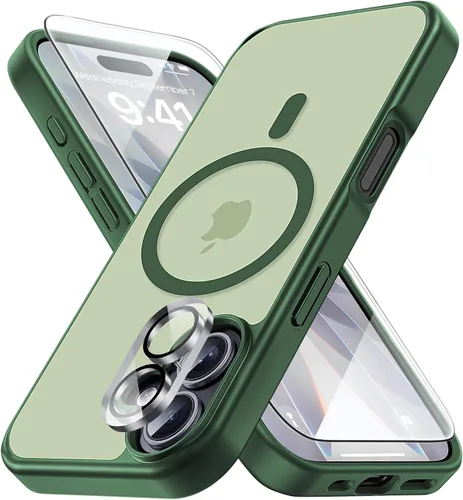 Vista 62 de Yriklso 3 en 1 Funda Magnética Fuerte para iPhone Air, 1X Protector de Pantalla + 1X Protector de Lente de Cámara, Cubierta Protectora a Prueba