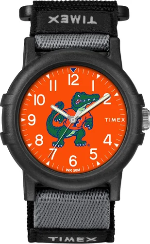 Vista 16 de Timex Reloj unisex Collegiate Recruit de 1.496 in - Tennessee Volunteers con correa de tela negra