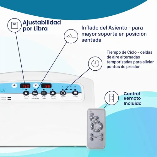 Vista 5 de MedVance Colchón de aire alternativo médico con control remoto - 8