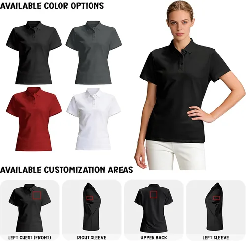 Vista 5 de Polo personalizado para hombres y mujeres, camisa estampada bordada personalizada para eventos de equipo, uniformes de empresa y ropa casual