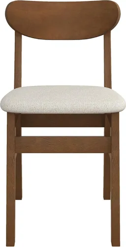 Vista 7 de Moderno juego de 2 piezas de sillas de comedor de madera, sillas de comedor de madera acolchadas suaves y modernas, son un complemento moderno