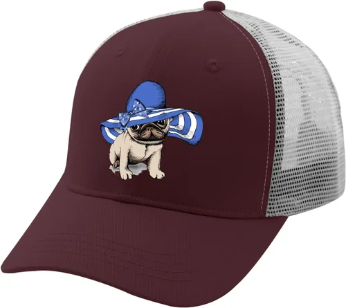 Vista 2 de devor Hats Pug Dog Baseball Caps for Women Funny Denim Hat Adjustable