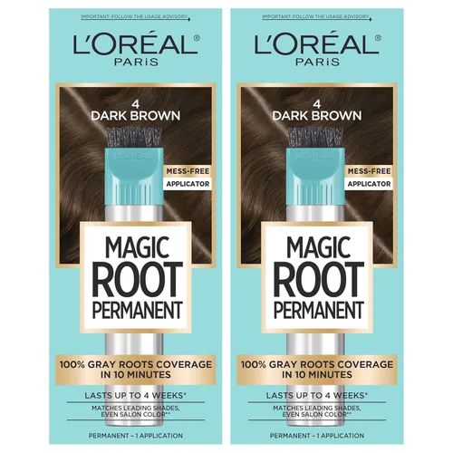 Vista 6 de L’Oréal Paris - Tinte permanente para el cabello Magic Root, kit de tinte de 10 minutos para rescatar las raíces con 100% de cobertura de canas, 2 2