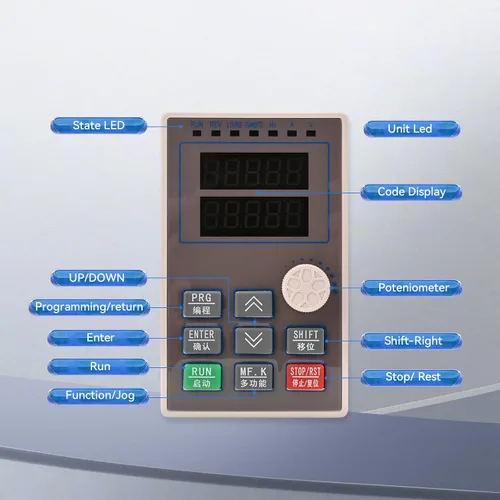 Vista 3 de MOLLOM VFD 0.75KW 1HP 3.8A 220V Entrada monofásica o trifásica a 3 fases 0-3000 Hz Salida Variable Frecuencia Drive Inversor para motor de husillo