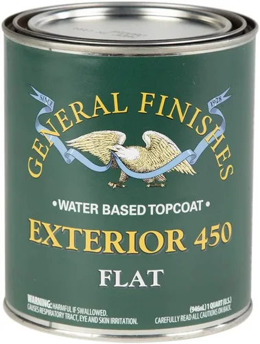 Vista 7 de General Finishes Exterior 450 Topcoat a base de agua, 1 cuarto de galón, brillo