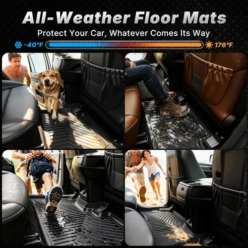 Vista 5 de OEDRO Alfombrillas de suelo compatibles con Honda HR-V EX/EX-L/LX/Sport/Touring 2016-2022, forros de suelo de TPE personalizados para todo clima