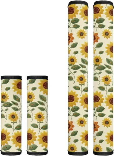 Vista 20 de Juego de 4 fundas protectoras de repuesto para manija de puerta de refrigerador con temática de té de la tarde para microondas, horno, refrigerador