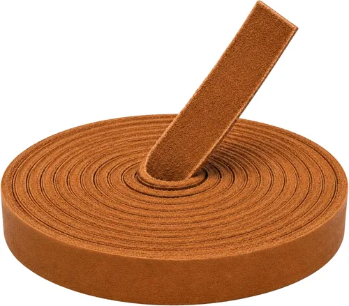 Vista 13 de TOFL Correa de cuero auténtico, tira de cuero de vaca de grano superior Beige