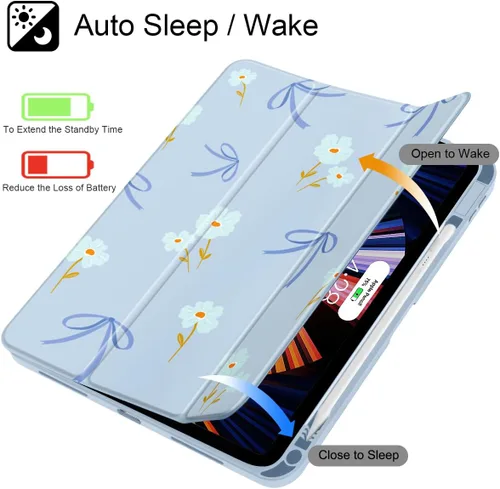 Vista 3 de Funda Mektron para iPad 2025 de 11 pulgadas (Chip A16) de 11ª generación, Compatible con iPad de 10ª generación de 10.9 pulgadas 2022, con soporte