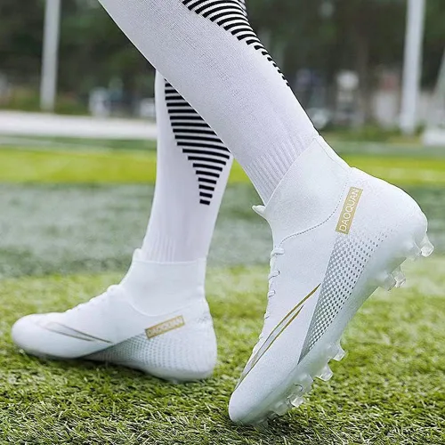 Vista 6 de World Student Games - Zapatos de entrenamiento de fútbol profesional con tacos altos, transpirables, para deportes al aire libre, TFAG