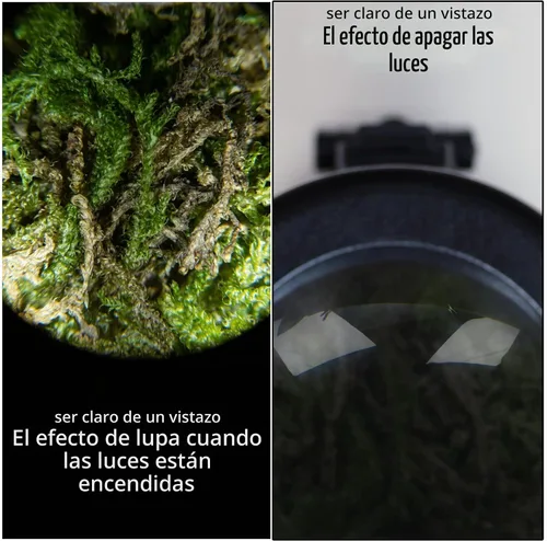 Vista 4 de Tarros de almacenamiento herméticos con luz LED de vidrio transparente con lupa, portátil, mini ligero para un fácil almacenamiento y transporte