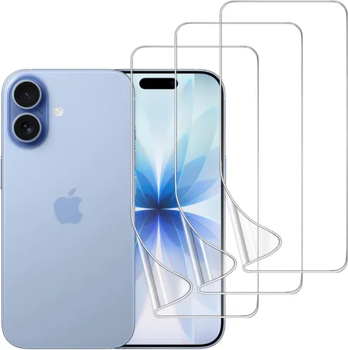 Vista 24 de Paquete de 3 protectores de pantalla de TPU para iPhone 13/13 Pro de 6.1 pulgadas, película de hidrogel transparente HD transparente suave