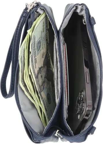 Vista 2 de Mundi Brady RFID - Bolso cruzado para teléfono celular para mujer