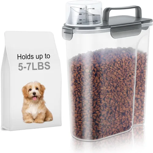 Vista 32 de LEAWALK Recipiente de almacenamiento de alimentos para perros, boquilla grande mejorada sin BPA, contenedores de plástico de almacenamiento