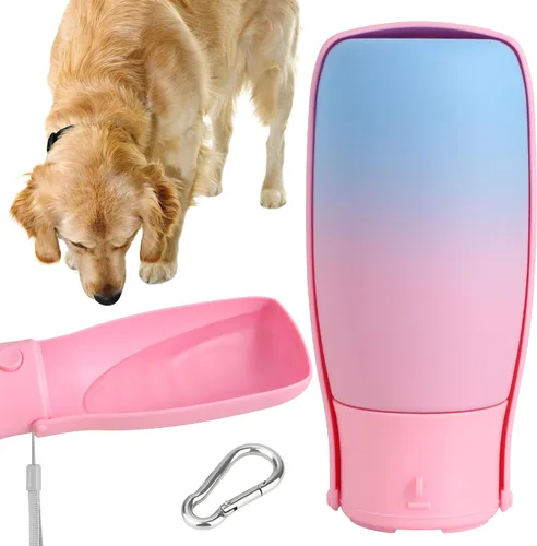 Vista 10 de Botella de agua para perros, cuenco de agua de viaje para cachorros, dispensador de agua portátil a prueba de fugas para cachorros, botella de agua