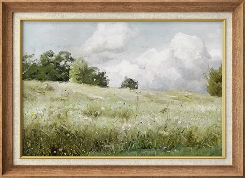 Vista 258 de MUDECOR Lienzo enmarcado prémium para pared, pinos nevados en bosque de invierno, ilustraciones modernas, arte contemporáneo, escénico, divertido