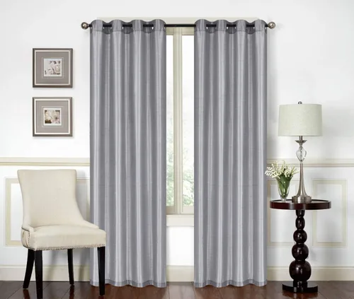 Vista 7 de All American Collection Nueva Cenefa de Cascada Doble de Seda Sintética Sólida Adjunta con Colas (55" x 32", Cenefa Beige)
