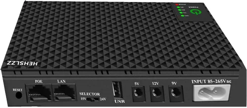 Vista 4 de Mini UPS DC 10400mAh batería de reserva y protector de sobretensiones Fuente de alimentación ininterrumpida para router módem USB Mini UPS 5V/9V/12V