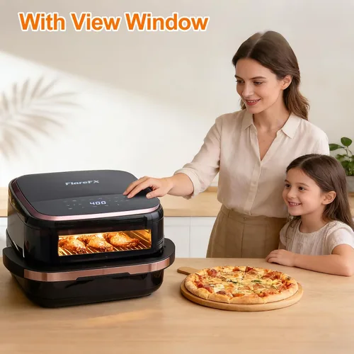 Vista 3 de Horno de pizza con freidora de aire de 4.5 cuartos para pizza