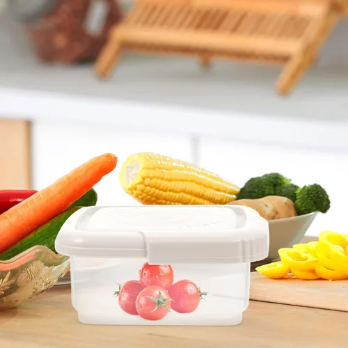 Vista 3 de Cabilock Contenedores de almacenamiento de queso con tapa, soporte de rebanadas de plástico reutilizable, caja de queso hermética, contenedor