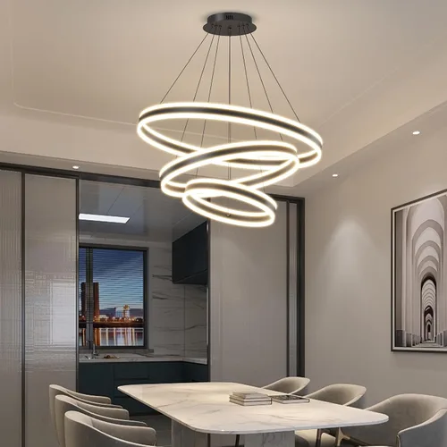Vista 9 de Lámpara colgante negra, iluminación colgante industrial, lámparas rústicas para cocina, isla, comedor, entrada, vestíbulo, paquete de 1
