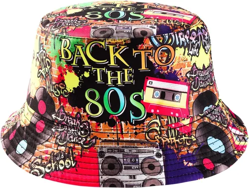 Vista 11 de Sombrero de pescador retro de los años 80 y 90 para mujeres y hombres, sombrero de pescador de moda, plegable, accesorios para rave, sombrero