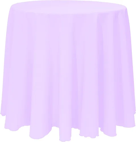 Vista 59 de Ultimate Textile Mantel redondo de lino de poliéster de 114 pulgadas, color rojo cereza