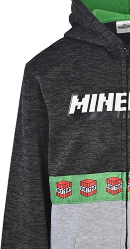 Vista 6 de Minecraft Sudadera con capucha para niñosniños, Verde