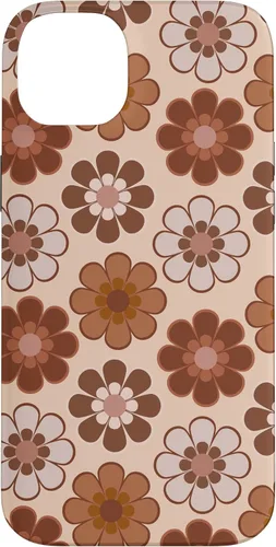 Vista 15 de 70s Retro Floral Pattern in Brown, Tan and Camel Case for iPhone 17