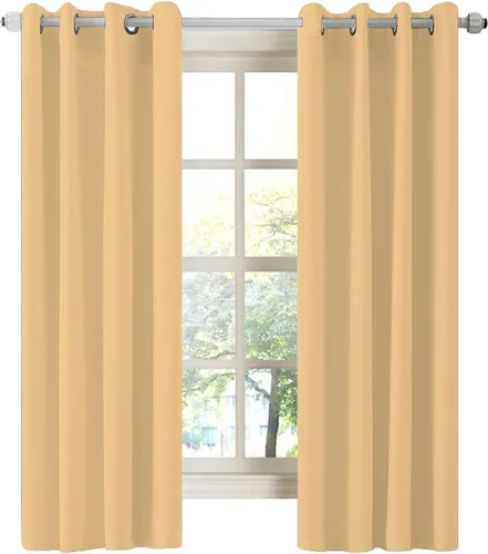 Vista 71 de LA PALMA Cortinas opacas con aislamiento térmico y ojales, para sala de estar, dormitorio, paquete de 2 paneles