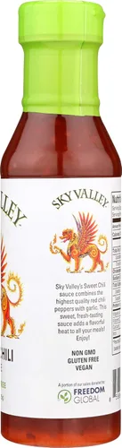 Vista 5 de Sky Valley Salsa de chile dulce – Calor suave, salsa de chile dulce tailandesa, utilizada como salsa de huevo o salsa de inmersión de rollo