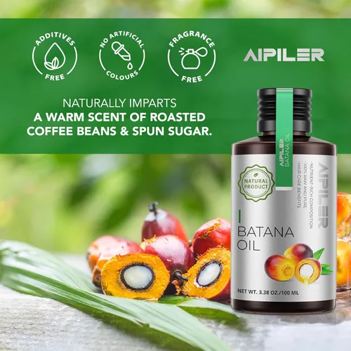 Vista 2 de AIPILER Aceite de batana orgánico para fortalecer el cabello: tratamiento sin refinar para cabello rizado/enrollado/ondulado
