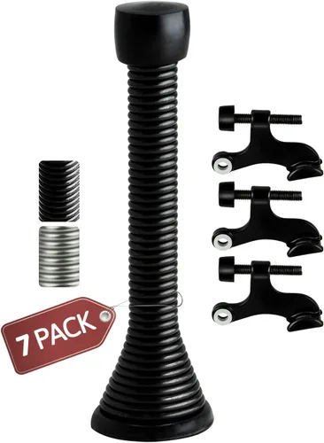 Vista 23 de Jack N' Drill - Tope de puerta de resorte (3 lb/) (paquete de 7) con 3 topes de puerta de bisagra Topes de puerta Flexi resistentes para la parte