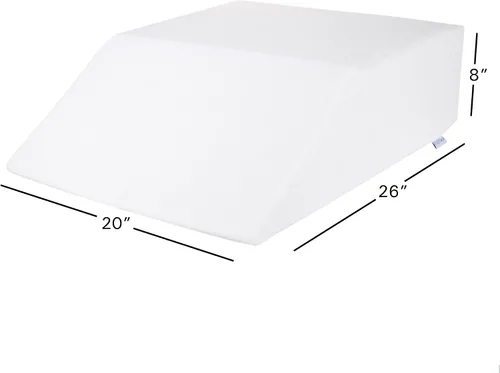 Vista 5 de Lavish Home Almohada de cuña de espuma con funda extraíble con cremallera, almohada elevada para dormir o sentarse en la cama, ayuda con ronquidos